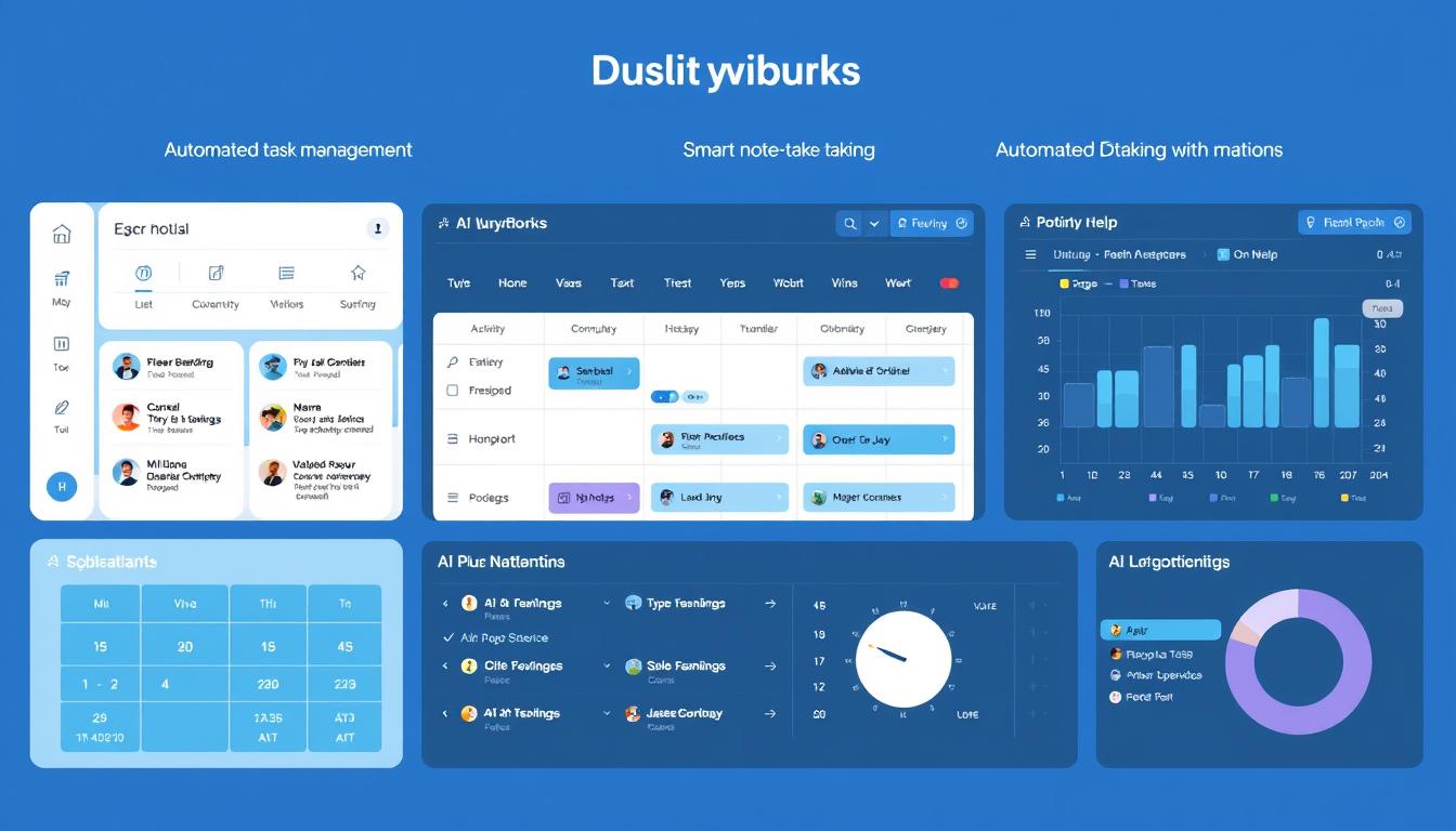 AI productivity tool showing automated task management, note-taking, and scheduling using the best free AI tools