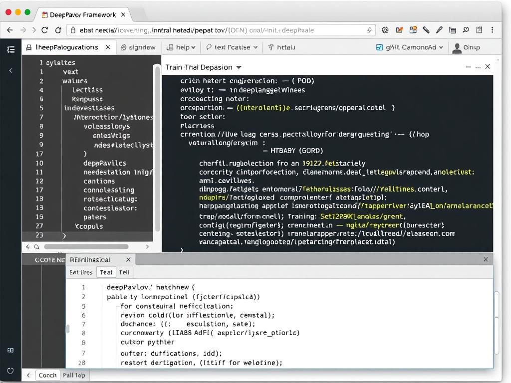 DeepPavlov framework showing NLP model training interface